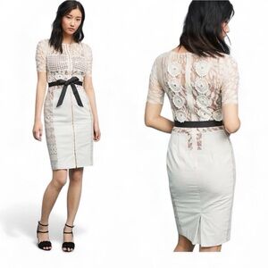 Anthropologie Byron Lars Ivory Carissima Sheath Dress Size 2